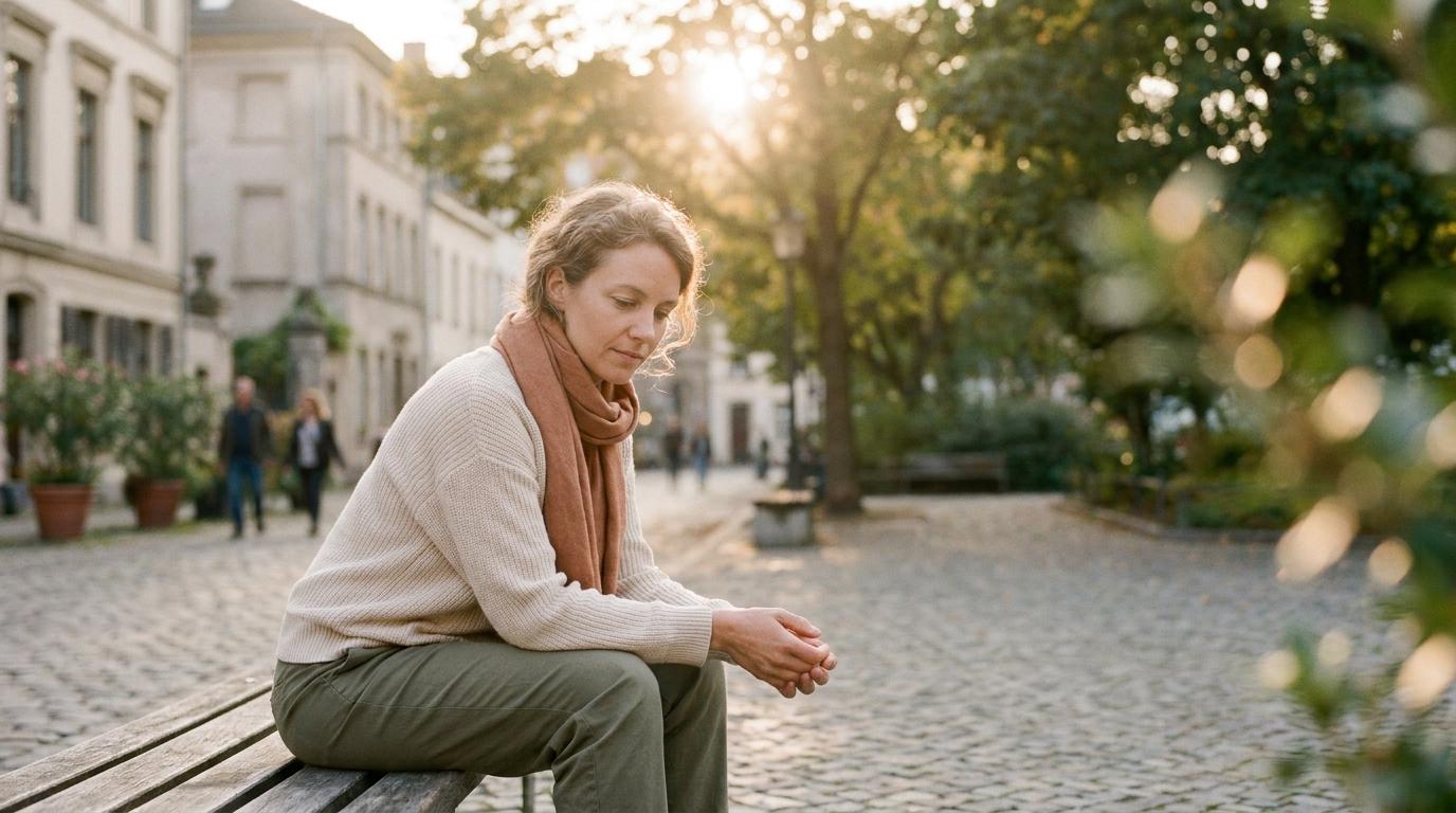 A caregiver looking overwhelmed, representing exhaustion in caregivers.